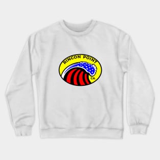 Rincon Point California Surfing Surf Patriotic Wave Crewneck Sweatshirt